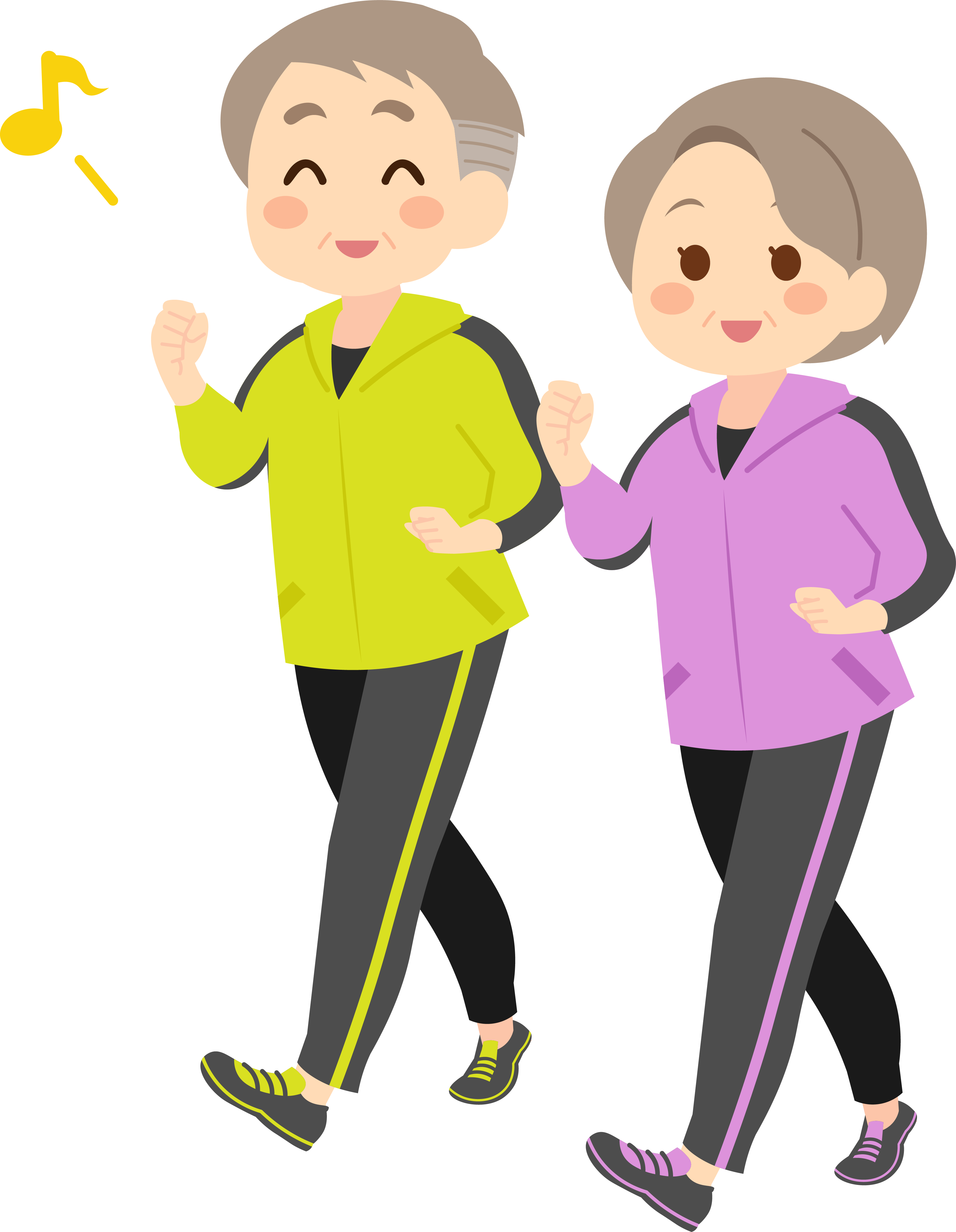 ウォーキングを楽しむシニア