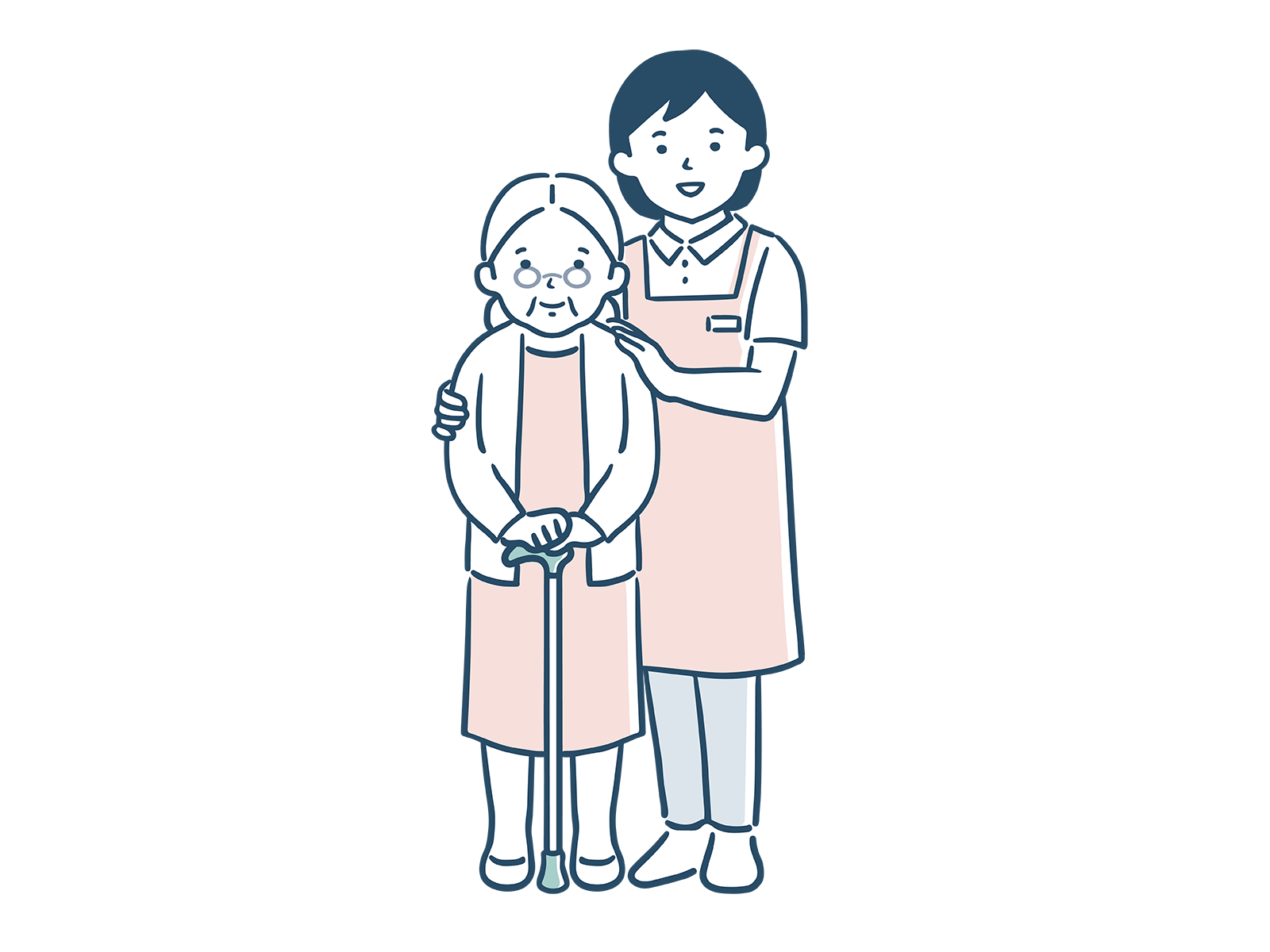 介護士とおばあちゃん